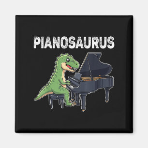 Pianosaurus Grappige Dinosaurus Spelen Piano Kinde Magneet