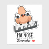 Pianose Funny Piano Nose Pun Sticker (Vel)