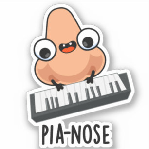 Pianose Funny Piano Nose Pun Sticker