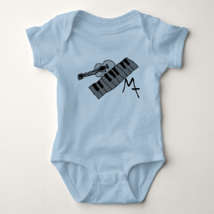 pianosleutels en gitaar baby onsie romper