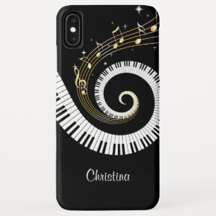  pianosleutels en gouden Muzieknoten iPhone XS Max Hoesje