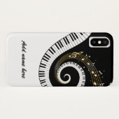 Pianosleutels en gouden Muzieknoten Case-Mate iPhone Case (Achterkant (horizontaal))