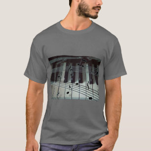 Pianosleutels en -Muzieknoten T-shirt