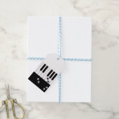 Pianosleutels en poten van katten cadeaulabel (Met Touw)