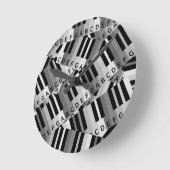 Pianosleutels gelaagd patroon ronde klok (Hoek)