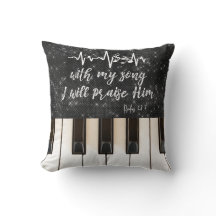 Pianosleutels met Psalms Scriptcitaat
