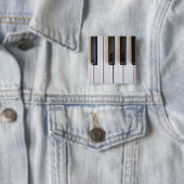 Pianosleutels Vierkante Button 5,1 Cm (In situ)