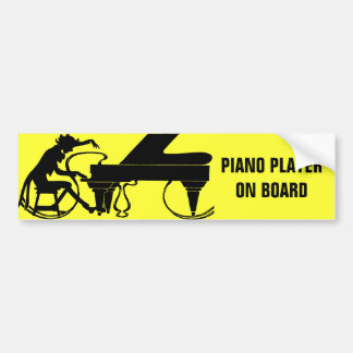 Pianospeler aan boord! bumpersticker
