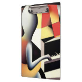 Pianospeler - Airbrush Art Klembord (Links)