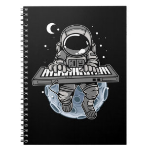 Pianospeler Astronaut Muziekinstrument Kosmonaut Notitieboek