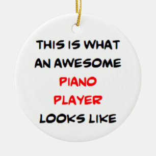 pianospeler, geweldige keramisch ornament