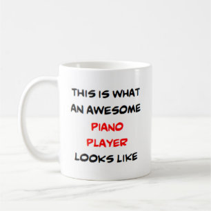 pianospeler, geweldige koffiemok