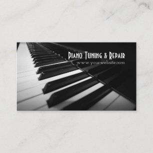 Pianostemming & reparatie muziekinstructeur bedrij visitekaartje