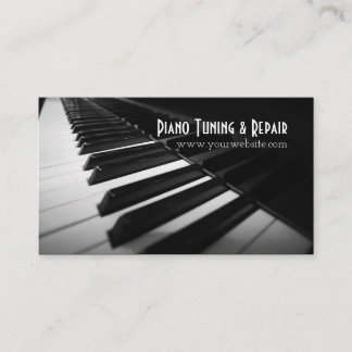 Pianostemming & reparatie muziekinstructeur bedrij visitekaartje