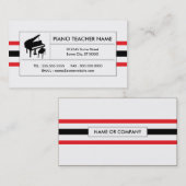 pianostrepen visitekaartje (Voorkant / Achterkant)