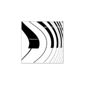 Pianotoetsen Abstract vervormd Rubberstempel (Afrduk)