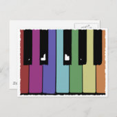 Pianotoetsen Briefkaart (Voorkant / Achterkant)