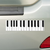 Pianotoetsen Bumpersticker (Op auto)