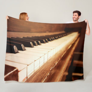 Pianotoetsen Fleece Deken