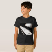 Pianotoetsen Macro T-shirt (Voorkant volledig)