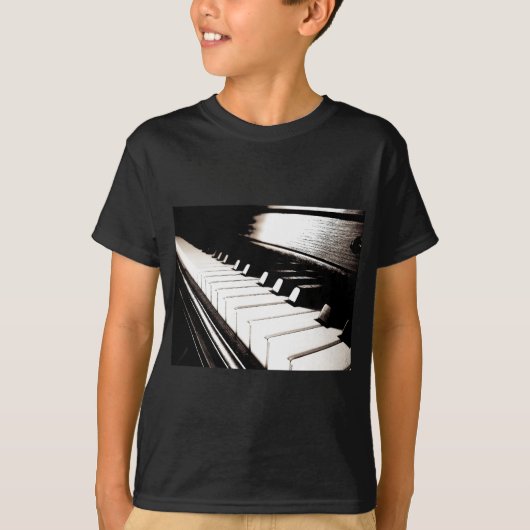 Pianotoetsen Macro T-shirt (Voorkant)