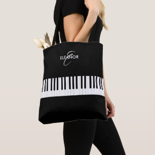 Pianotoetsen Muziekinstrument Geborduurd Initialen Draagtas