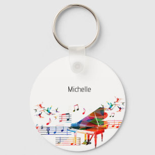 Pianotoetsen sleutelhanger voor kinderen, pianist