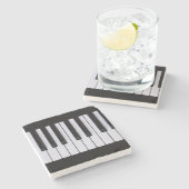 Pianotoetsen Stenen Onderzetter (Zijkant)