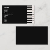 Pianotoetsen Visitekaartje (Voorkant / Achterkant)