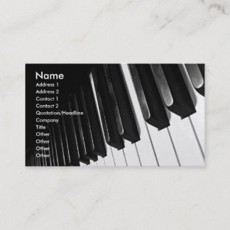 Pianotoetsen voor de pianist visitekaartje