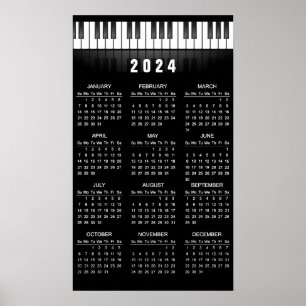 Pianotoetsenbord 2024 Wandkalender Poster