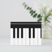 Pianotoetsenbord Briefkaart (Staand voorkant)