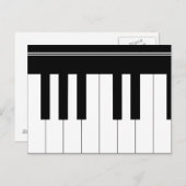 Pianotoetsenbord Briefkaart (Voorkant / Achterkant)