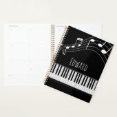 Pianotoetsenbord en muzieknotities planner (Display)