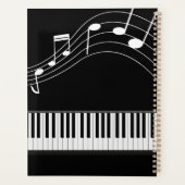 Pianotoetsenbord en muzieknotities planner (Achterkant)