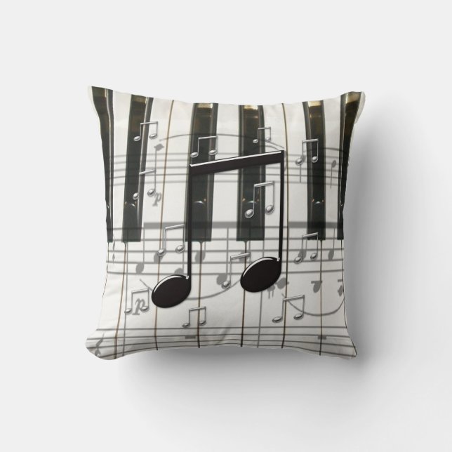 Pianotoetsenbord en notities kussen (Voorkant)