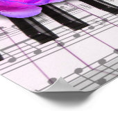 Pianotoetsenbord en -Rozen Poster (Hoek)