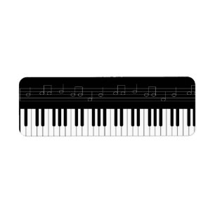Pianotoetsenbord Etiket