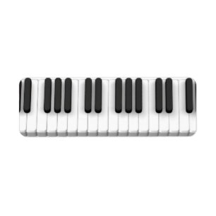 Pianotoetsenbord Etiket