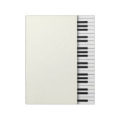 Pianotoetsenbord Fun Ivory 8.5x11-muziek Notitieblok (Gedraaid)