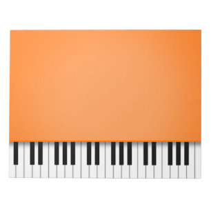 Pianotoetsenbord Fun Oranje 8,5 x 11 muziek Notitieblok