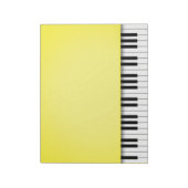 Pianotoetsenbord, helder, 8,5x11-muziek notitieblok (Gedraaid)