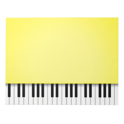 Pianotoetsenbord, helder, 8,5x11-muziek notitieblok (Voorkant)
