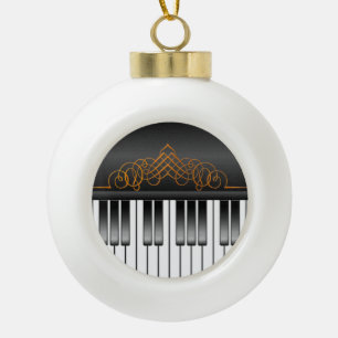 Pianotoetsenbord Keramische Bal Ornament