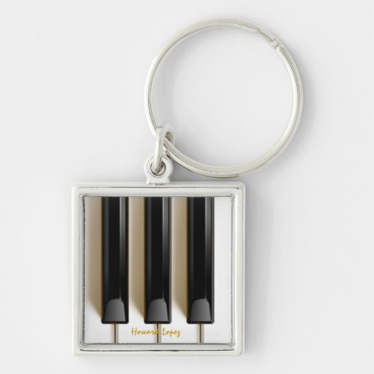 Pianotoetsenbord "Key"-keten Sleutelhanger (Voorkant)