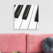 pianotoetsenbord-macro canvas afdruk (Insitu (Woonkamer))