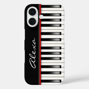 Pianotoetsenbord met aangepaste naam iPhone 16 hoesje