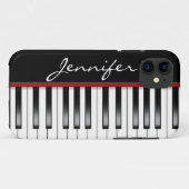 Pianotoetsenbord met naam Case-Mate iPhone case (Achterkant (horizontaal))