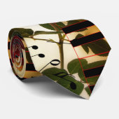 Pianotoetsenbord met rode roos stropdas (Opgerold)