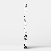 Pianotoetsenbord Muzieknoten Monogram Zwart Wit Case-Mate iPhone Case (Achterkant / Links)